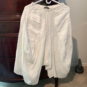 Saga white linen pants